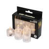 3 PARÇA  SET MİKA ŞEFFAF LEDLİ PİLLİ MUM (4434)