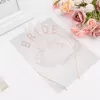Rose Gold Renk Bekarlığa Veda Kristal Taş Bride Tacı İthal 16x10 Cm
