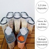 2 Kapaklı Ölçekli Erzak Saklama Kabı - 1,2 Litre - SA930 (4434)