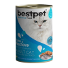 Bestpet Yetişkin Kedi Hamsili Yaş Mama 400gr x24