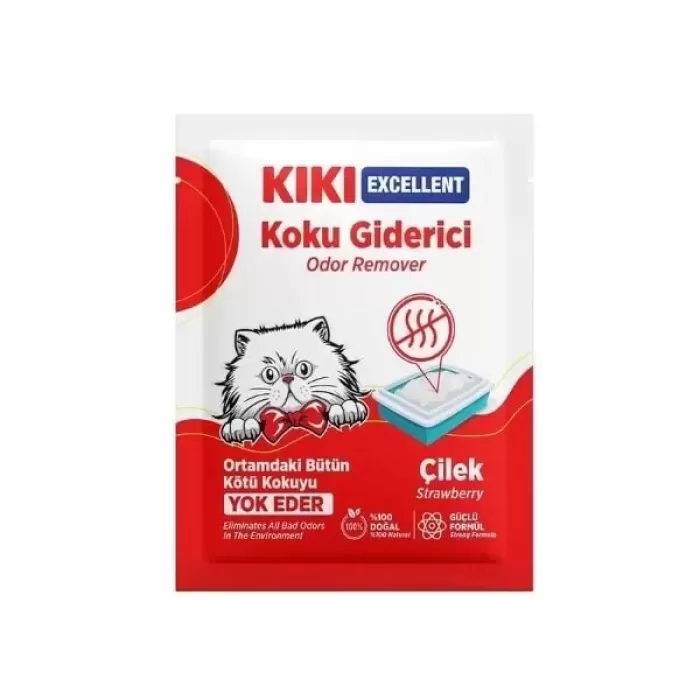 Kiki Excellent Çilek Kokulu Kedi Kumu Koku Giderici 25 Gr