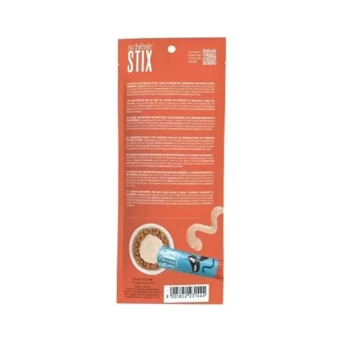 Schesir Cat Stick Somonlu Sıvı Kedi Ödül Maması 6 Adet 15 Gr