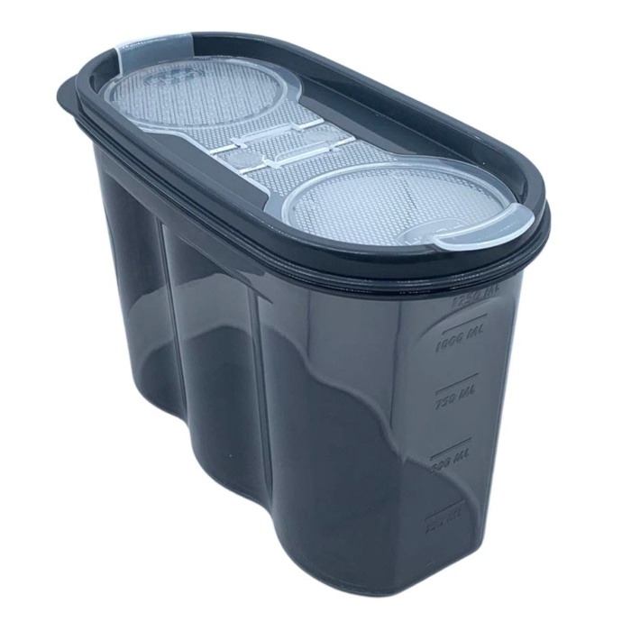2 Kapaklı Ölçekli Erzak Saklama Kabı - 1,2 Litre - SA930 (4434)