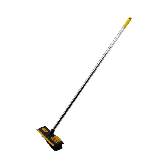 2İN1 ÇEKPASLI - SERT YER FIRÇASI TEMİZLİK TARAKLI - METAL SAPLI = 90CM (4434)