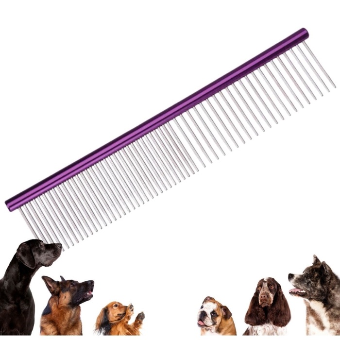 Parlak Metal Köpek Tarağı Renkli Pet Köpek Pire Tımar Tarağı Köpek Tüyü Tarama (4434)