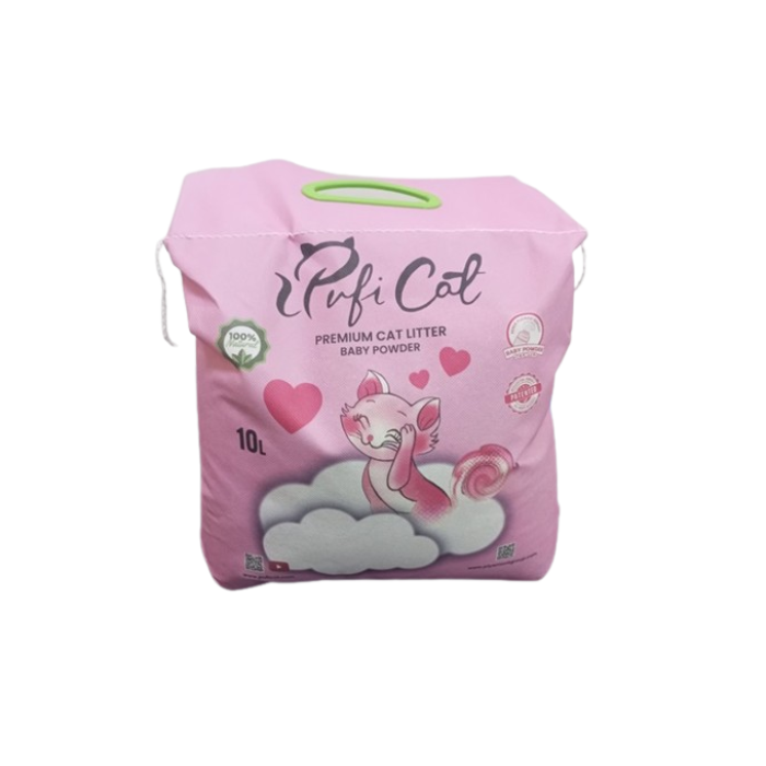 Pufi Cat Bebek Pudralı Kedi Kumu 10LT
