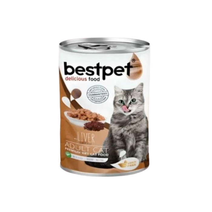 Bestpet Yetişkin Kedi Çiğerli Yaş Mama 400gr x24