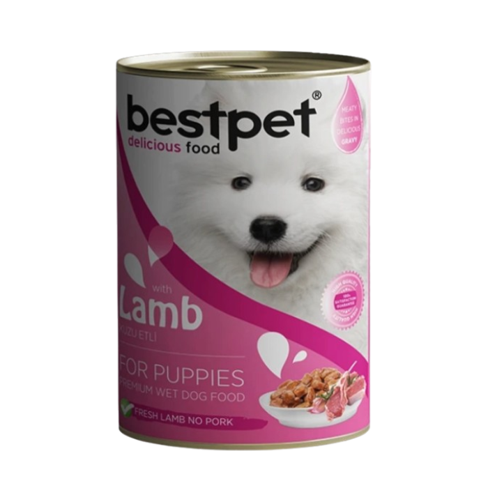 Bestpet Yavru Köpek Kuzu Yaş Mama 400gr x24