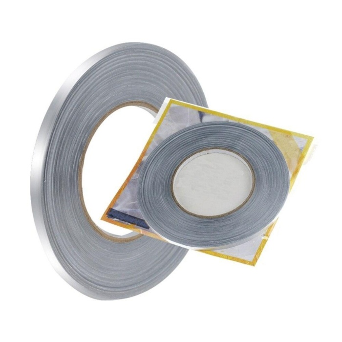 0.5 Cm Kalınlık Gümüş Fayans Arası Şerit Bandı 50 Metre Banyo Derz Dekor Bandı (290290)