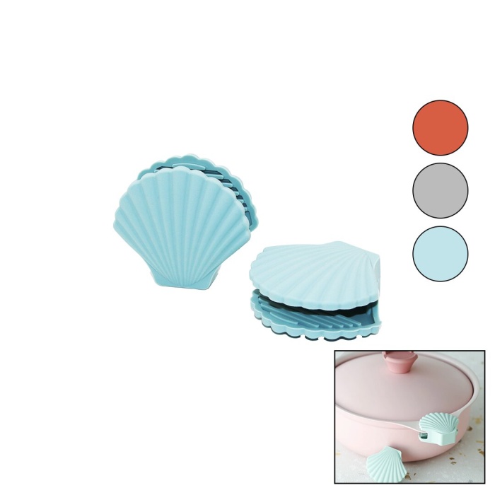 2 PCS RENKLİ SİLİKONDENİZ KABUK - MİDYE MODELİTENCERE - TAVA TUTACAK ÇOK AMAÇLI (4434)