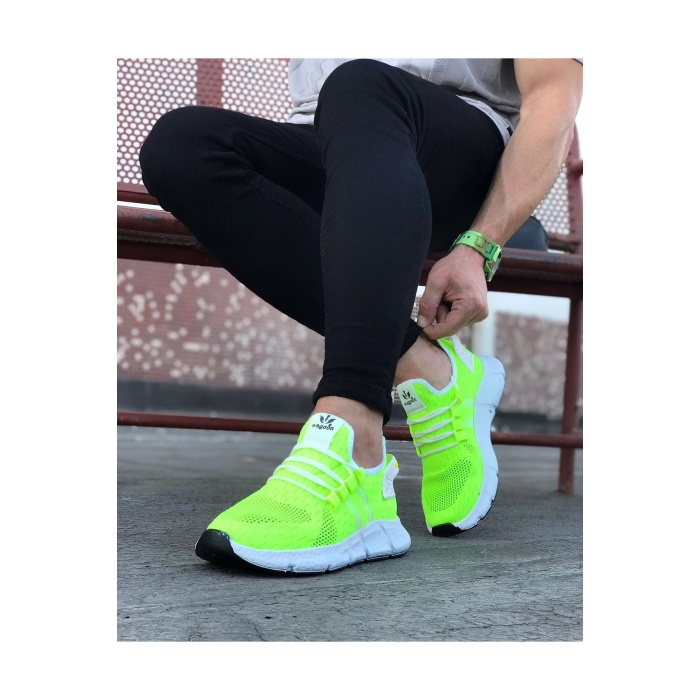 WG102 Fosfor Yeşil Erkek Spor Ayakkabı