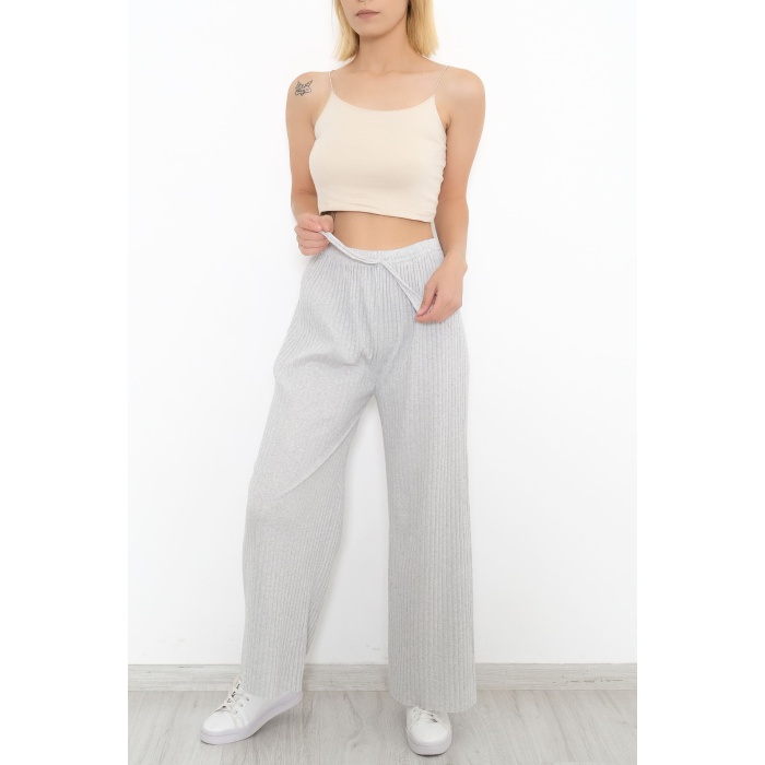 Fitilli Pantolon Açıkgri - 8337.1567.