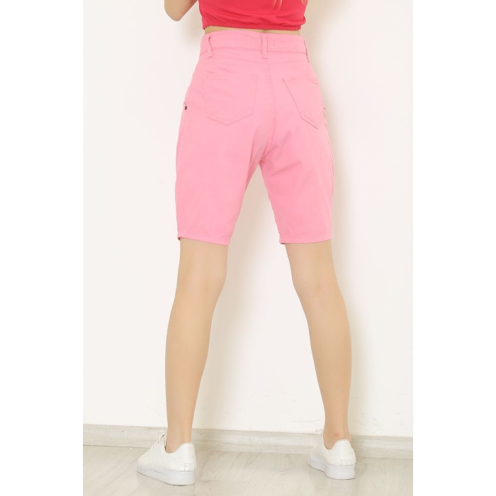 Gabardin Şort Pembe - 9662.1184.