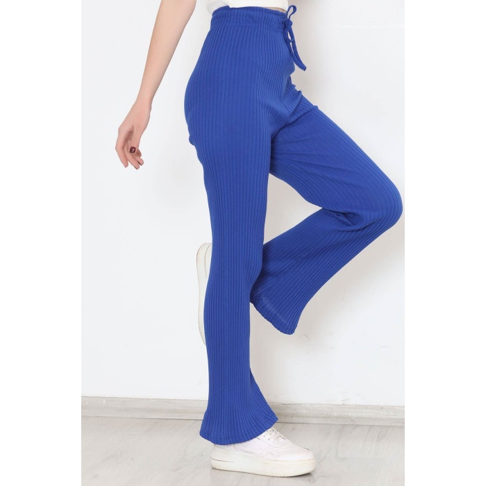 Kuşgözlü Fitilli Pantolon Saks - 12194.1567.