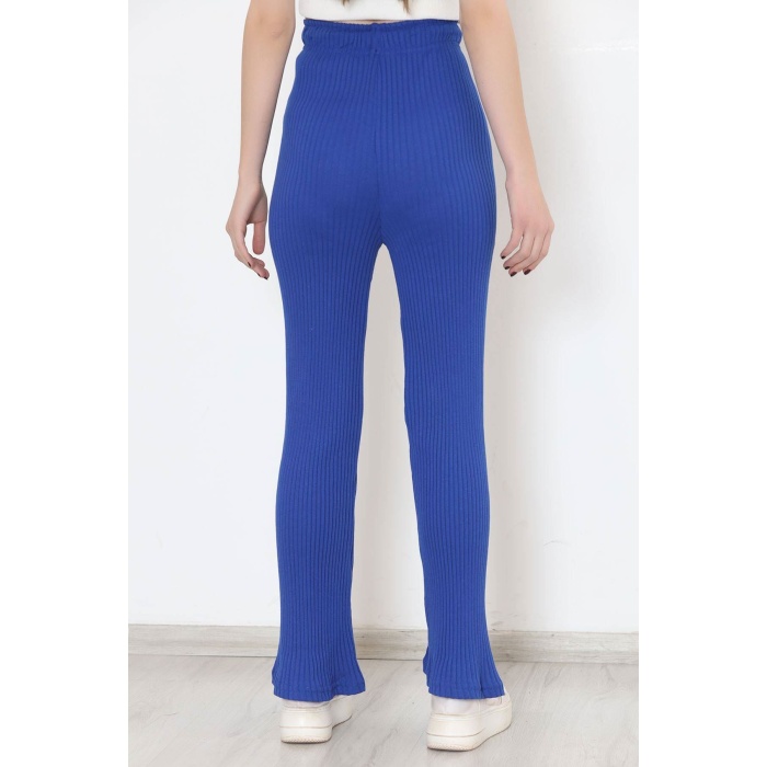 Kuşgözlü Fitilli Pantolon Saks - 12194.1567.