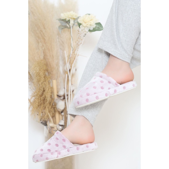 Puanlı Peluş Terlik Lila - 12363.264.