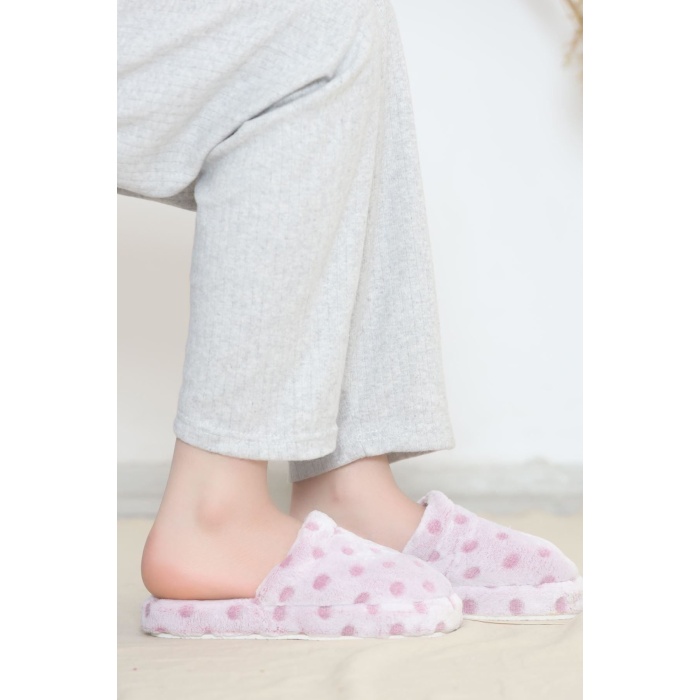 Puanlı Peluş Terlik Lila - 12363.264.