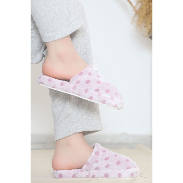 Puanlı Peluş Terlik Lila - 12363.264.