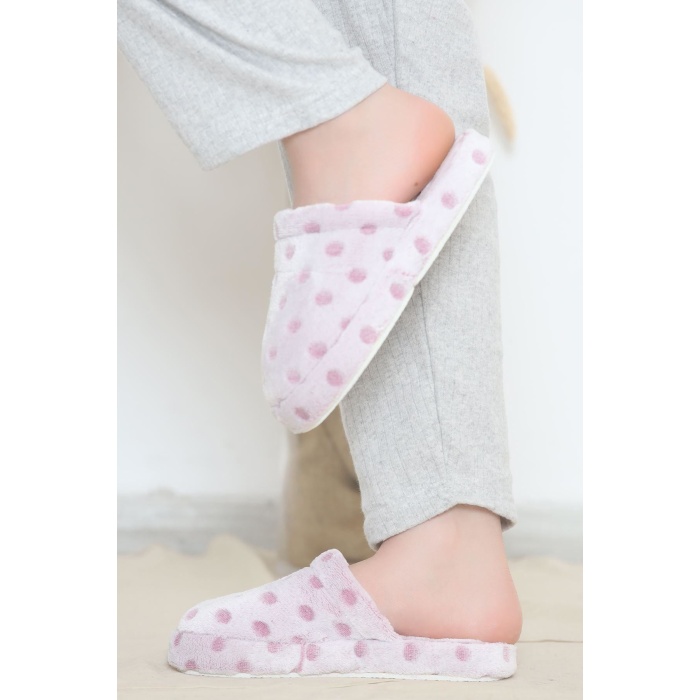 Puanlı Peluş Terlik Lila - 12363.264.