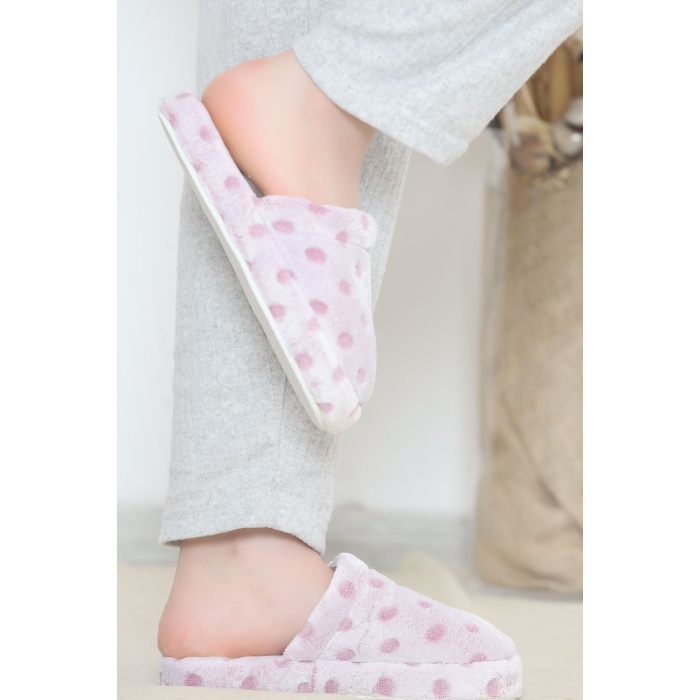 Puanlı Peluş Terlik Lila - 12363.264.