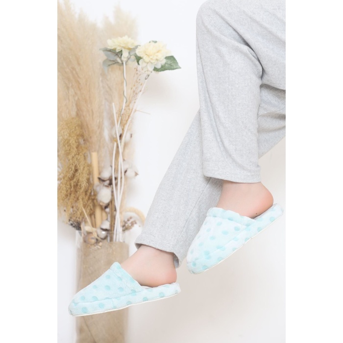 Puanlı Peluş Terlik Mint - 12363.264.