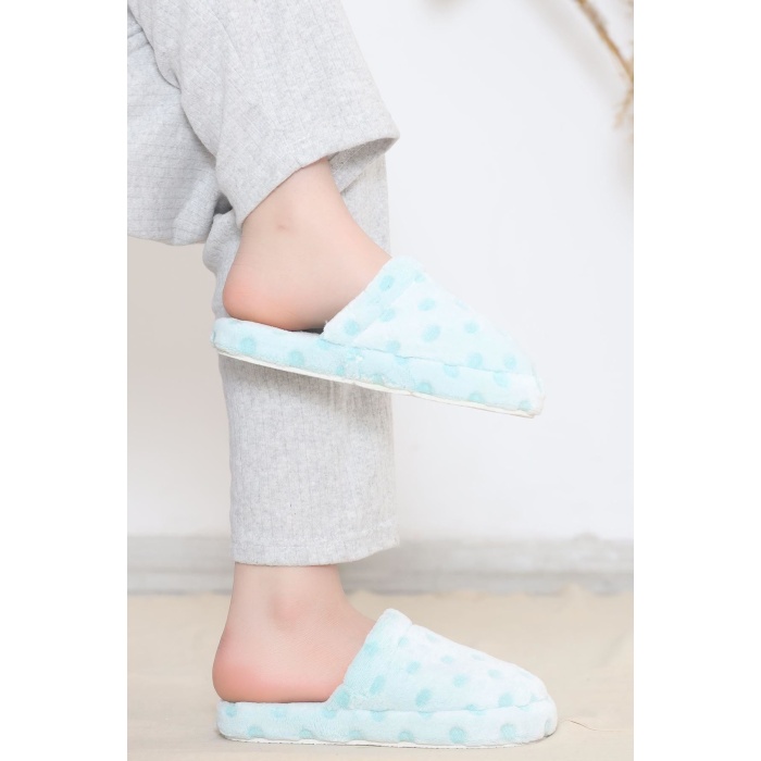 Puanlı Peluş Terlik Mint - 12363.264.