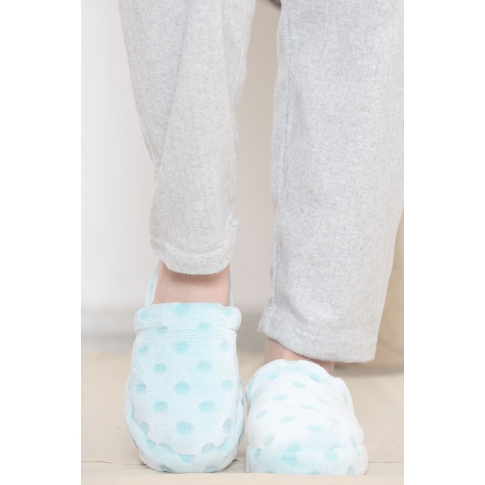 Puanlı Peluş Terlik Mint - 12363.264.