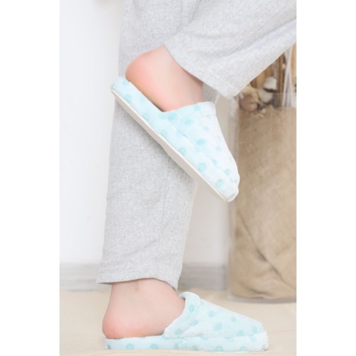 Puanlı Peluş Terlik Mint - 12363.264.