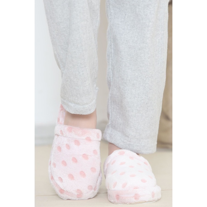 Puanlı Peluş Terlik Pudra - 12363.264.