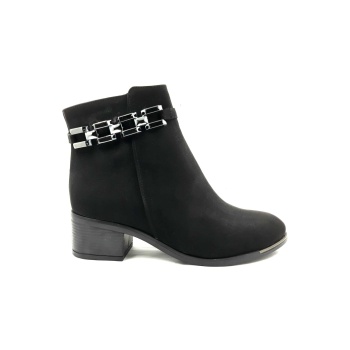 PUNTO 325035 Siyah 5 Cm Fermuarlı Kadın Bot