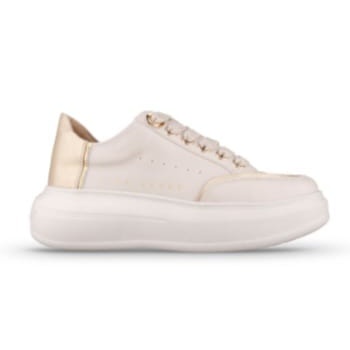 MP 252-6307 Bej Kadın Bağcıklı Spor Ayakkabı