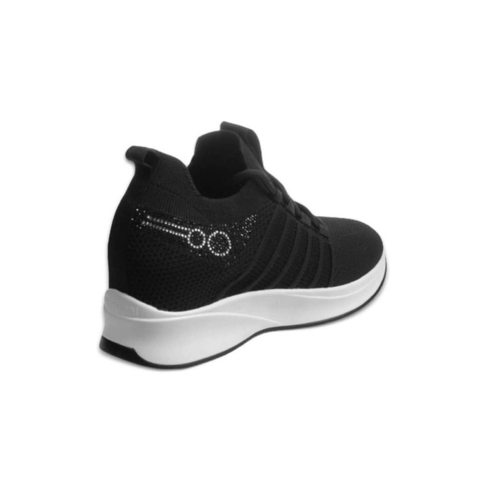 M.p 241-1669 Siyah Dolgu Taban Kadın Bağcıklı Spor Ayakkabı