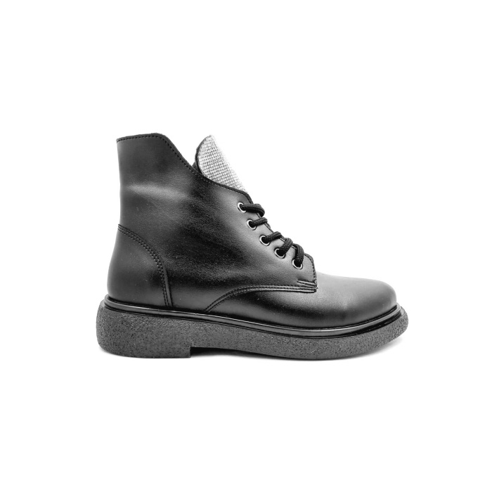 PUNTO 351042 Siyah Bağcıklı Fermuarlı Kadın Bot