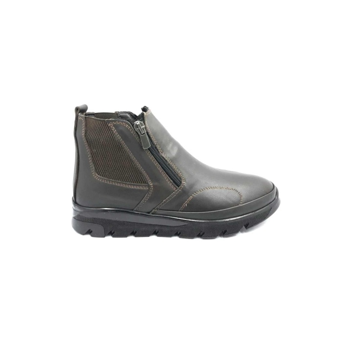 PUNTO 362015 Kahve Kemik Çıkıntısı Uyumlu Kadın Deri Bot