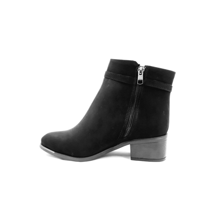PUNTO 325035 Siyah 5 Cm Fermuarlı Kadın Bot