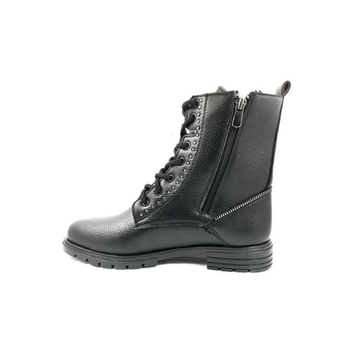 490093 Siyah Bağcıklı Fermuarlı Kadın Bot