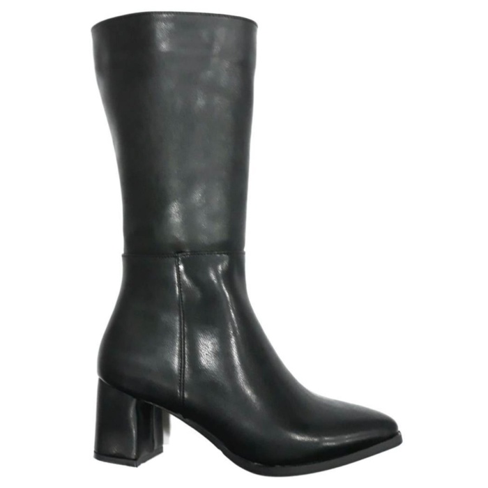 PUNTO 343035 Kadın Fermuarlı 6 cm Topuklu Çizme