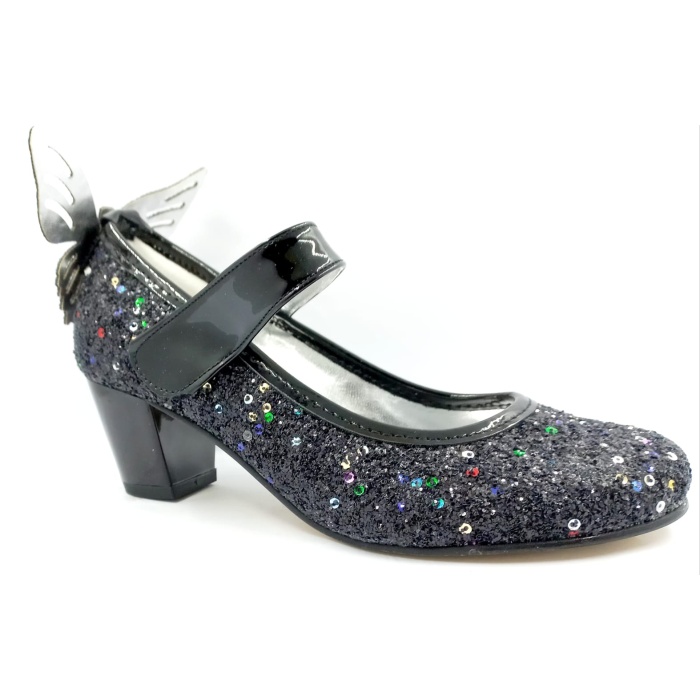 Mini Women Siyah Kız Çocuk Topuklu Abiye Ayakkabı