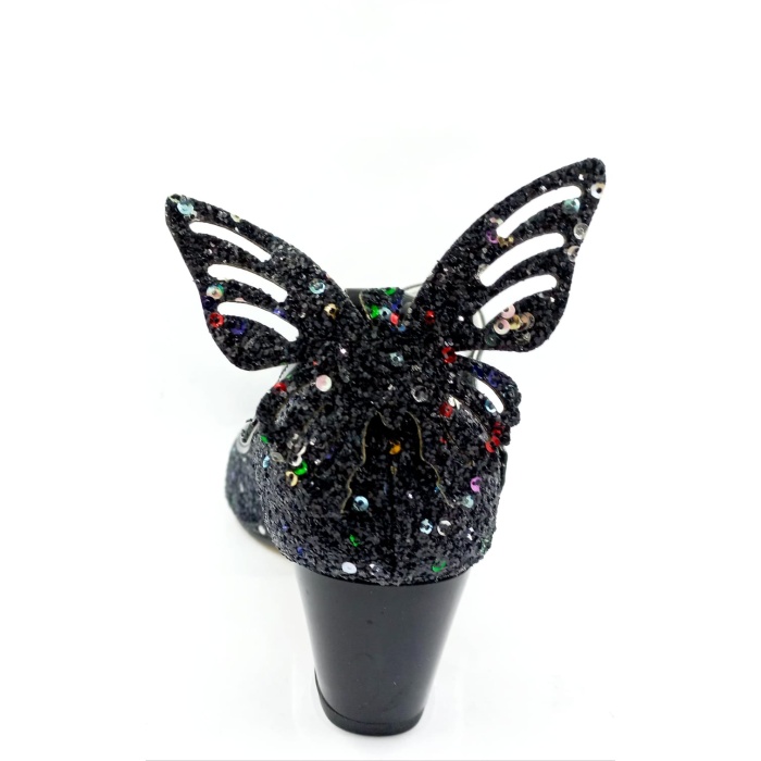 Mini Women Siyah Kız Çocuk Topuklu Abiye Ayakkabı