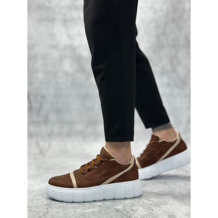 ET0666 Taba Yüksek Taban Erkek Günlük Ayakkabı