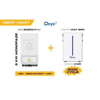 DEYE 5 KW On-Grid Hibrit Monofaze Paketi LV (48V)