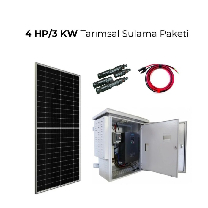 Solar Sanal Market 4 HP/3 KW Tarımsal Sulama Sistemi Paketi
