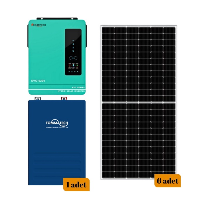 Solar Sanal Market 6.2 kW Lityum Eco Karavan ve Bağ Evi Solar Paket - 1