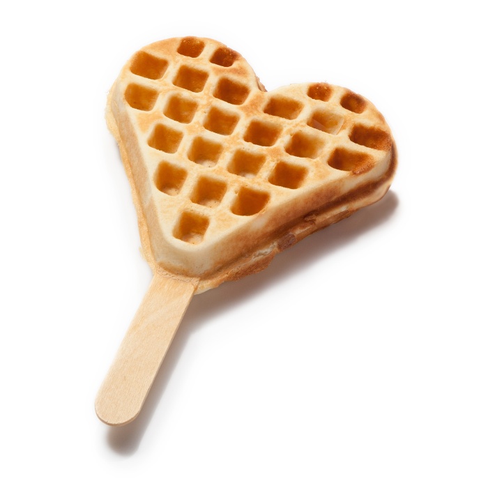Çubukta Kalp Waffle