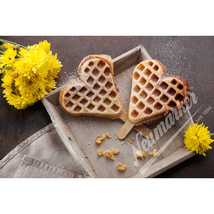 Çubukta Kalp Waffle