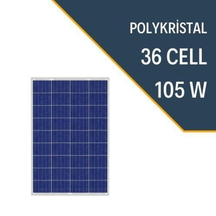 105W POLYKRİSTAL GÜNEŞ PANELİ