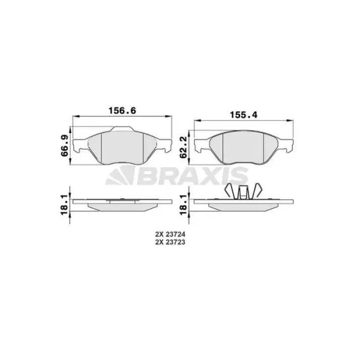 FORD ON FREN BALATASI FOCUS II 04 / FOCUS II C MAX 0407 C MAX 07 / FOCUS III 11 / 1.6ECO / 1.6TDCI /