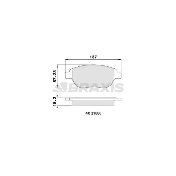 PSA ON FREN BALATASI C3 II C4 XSARA P1007 P207 P307 77362743 FREN BALATASI BRAXIS AA0013 BOSCH 0986T