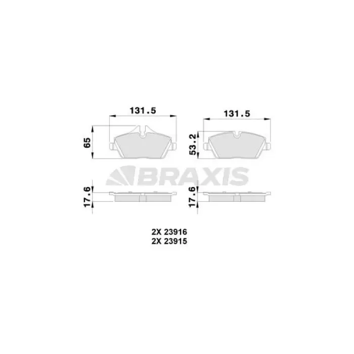 BMW FREN BALATASI ON BMW E87 MINI R55 R56 R57 R58 F54 34106884263 FREN BALATASI BRAXIS AA0031 DELPHI