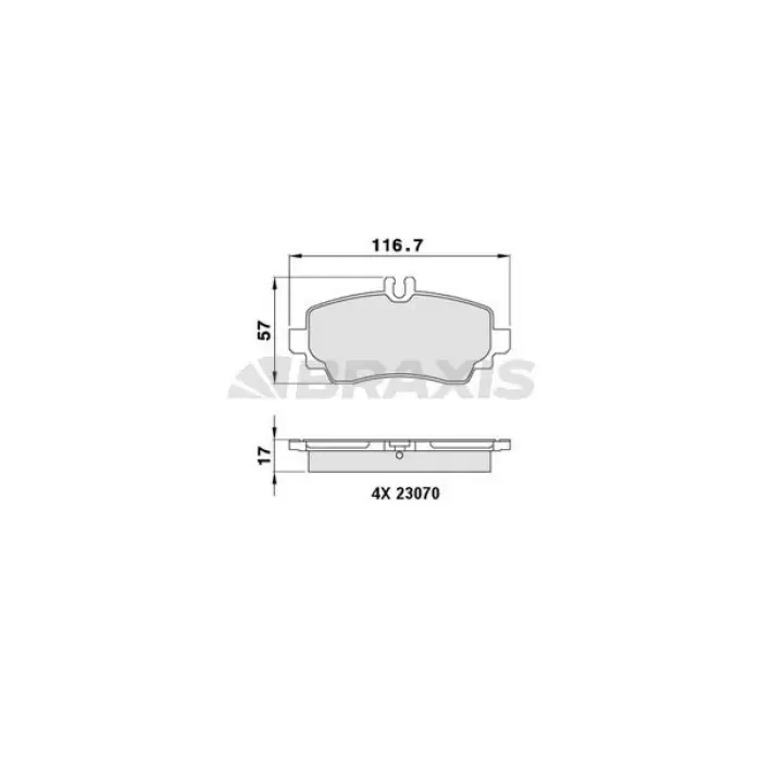 MERCEDES ON FREN BALATASI A-CLASS W168 A140 - 160 1,4 - 1,6 - 1,7 VANEO W414 1,6 - 1,7 CDI - 1,9 200